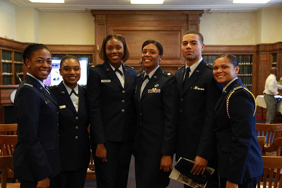 ROTC Group in Library